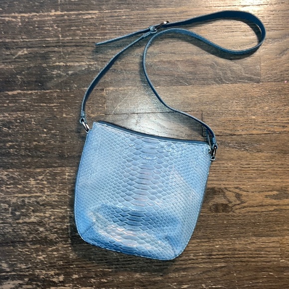 Byron New York Genuine Python Leather Crossbody - Picture 1 of 9